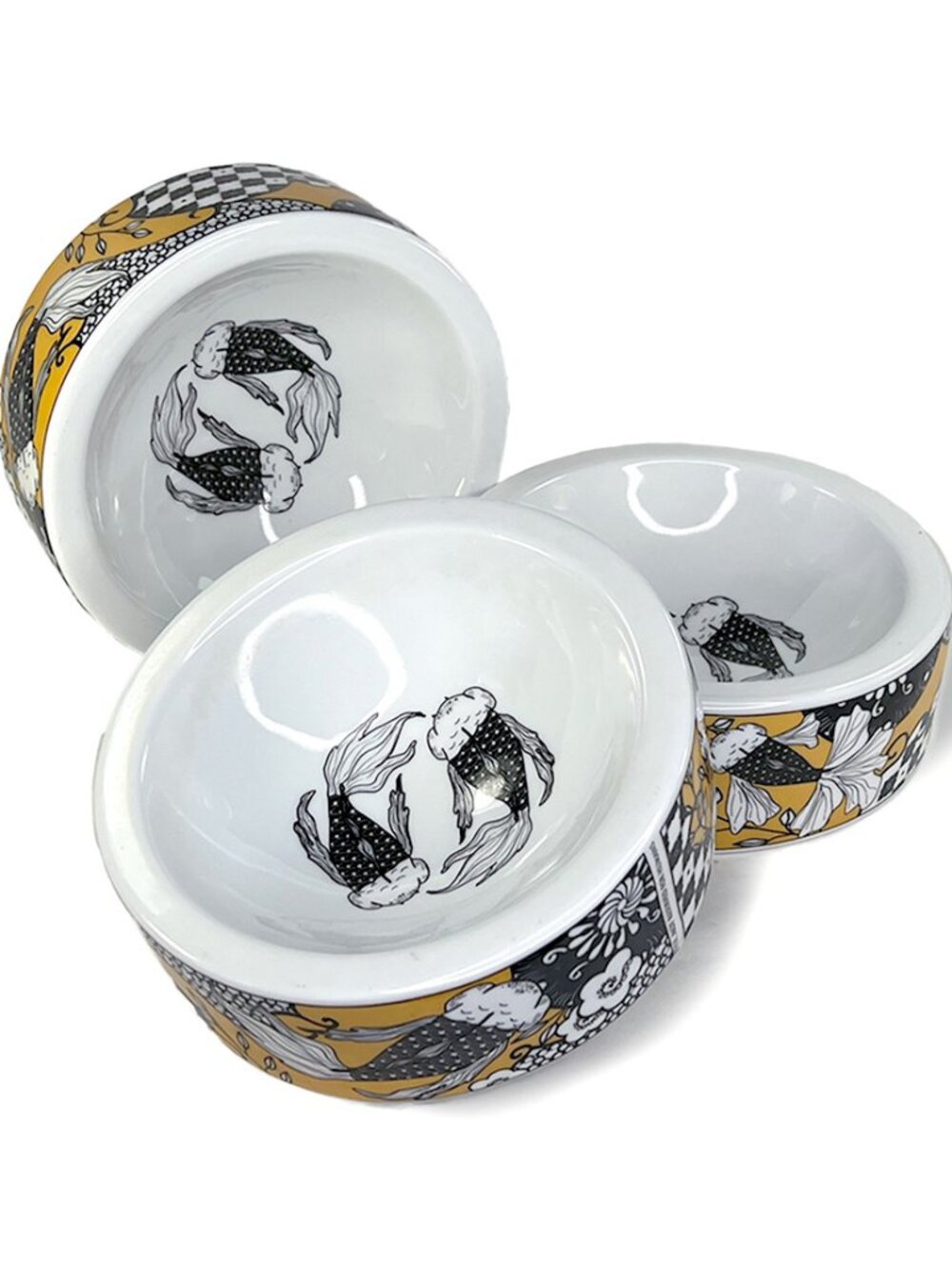 Ceramic Koi Dog Bowls - 3